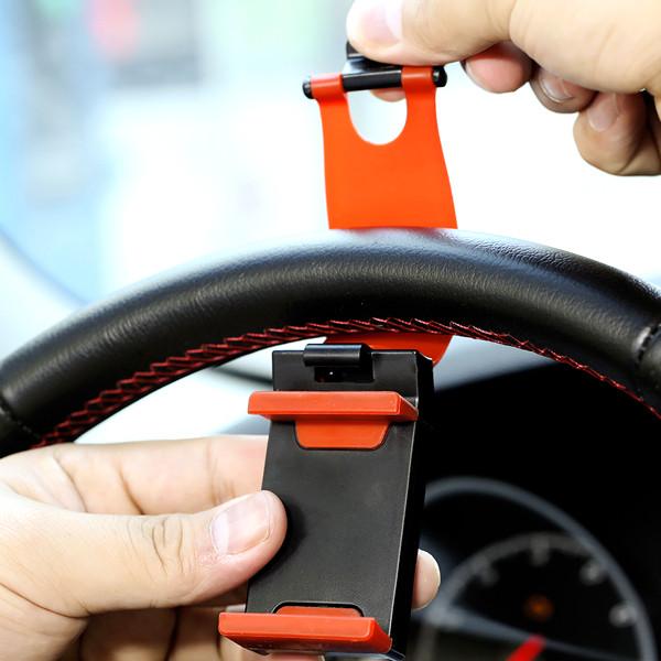 Universal Smart Clip Car Steering Wheel Phone Holder Mount