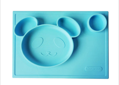 "NO MESS" BABY FEEDING PLATE AND MAT - SUPER STICKY, NO MORE FOOD MESS!