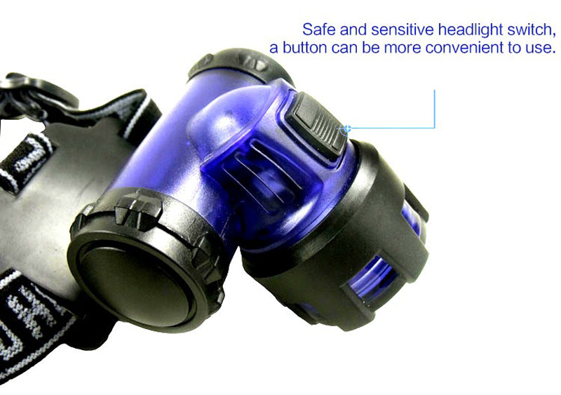 Waterproof Led Flashlight Head Torch Light for Outdoors