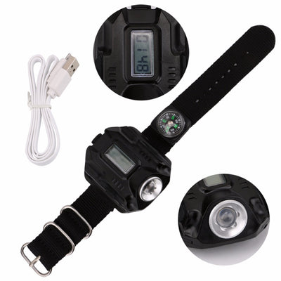 Rechargeable Flashlight Tactical Watch