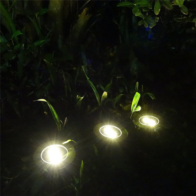 Solar Power Floor Path LED Light ( 4 pcs )