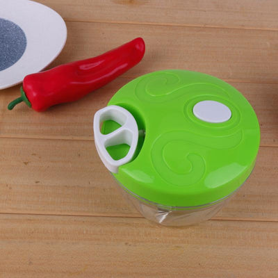 Multifunctional high-speed manual food chopper and meat grinder