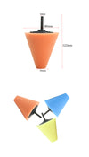 1 Pcs Hot Burnishing Foam Sponge Polishing Cone Shaped Buffing Pads For Car Wheel Hub Tool Car Cleaning