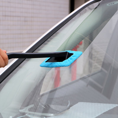 Pivoting Windshield Wiper With Microfiber Cloth