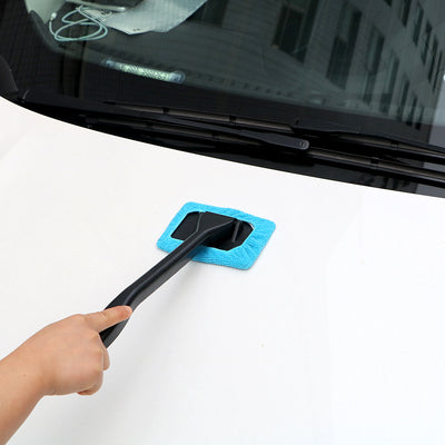 Pivoting Windshield Wiper With Microfiber Cloth