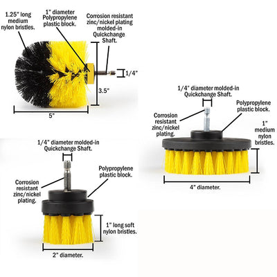 3 pcs Power Scrubber Brush Set