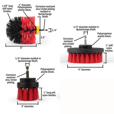 3 pcs Power Scrubber Brush Set