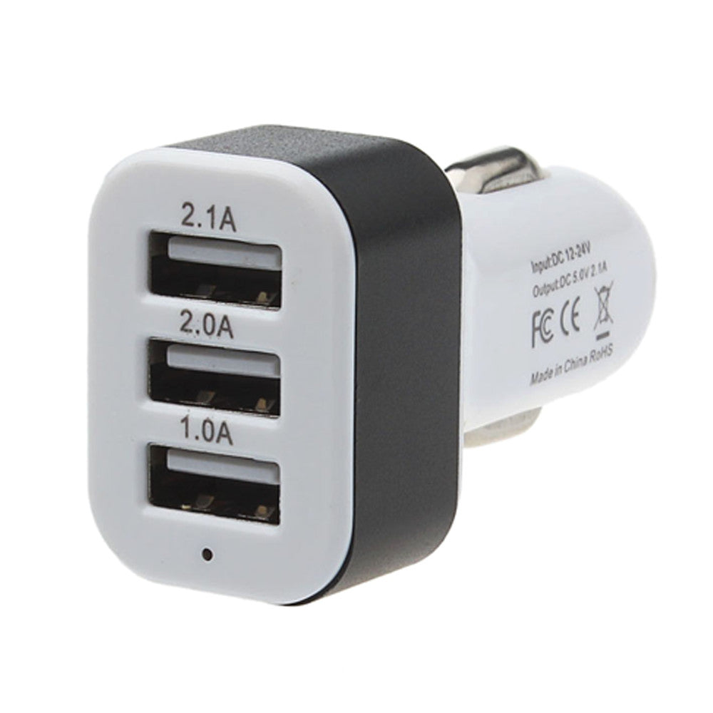 Universal 3-Port USB Car Charger Adaptor