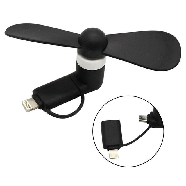 Mini Portable Cell Phone Cooling Fan - Available for iPhone and Android Devices
