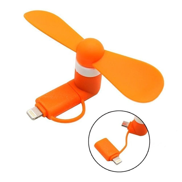 Mini Portable Cell Phone Cooling Fan - Available for iPhone and Android Devices