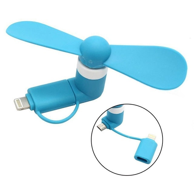 Mini Portable Cell Phone Cooling Fan - Available for iPhone and Android Devices