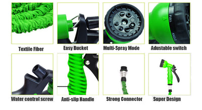 Expandable Magic Flexible Garden Water Hose with Spray Nozzle